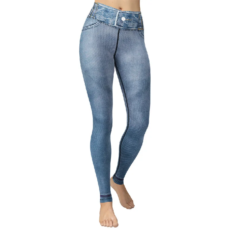 Overstock Sale Denim Jeans Print Yoga Leggings