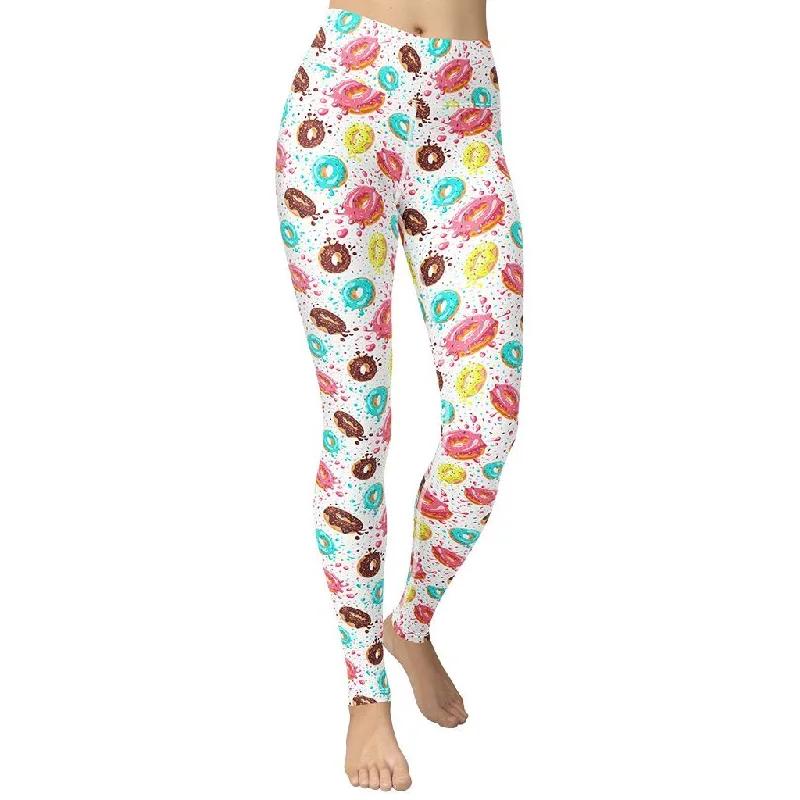 Now or Never Doughnut Pattern Yoga Leggings