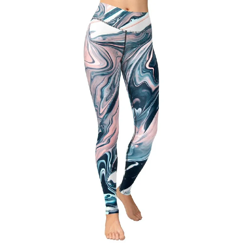 Weekend Savings Delight Dreamy Marble Yoga Leggings