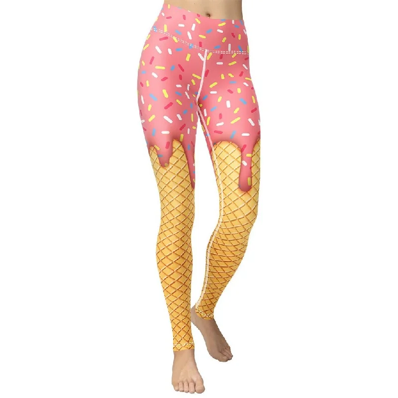 Midnight Madness Dripping Ice Cream Yoga Leggings