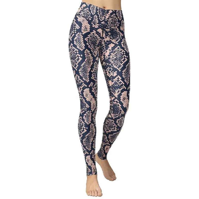 Your Weekend, Your Savings Dusty Pink Snakeskin Yoga Leggings