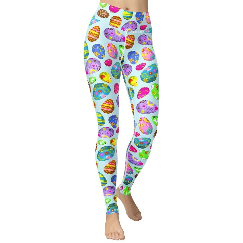 Weekend Bargains Await You Easter Egg Pattern Yoga Leggings
