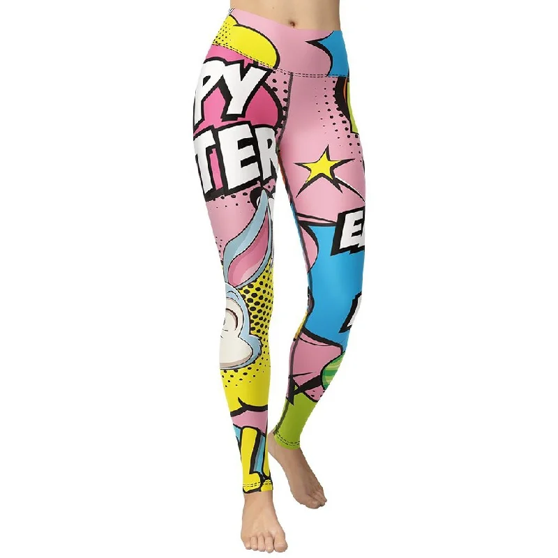 Weekend Savings Spectacle Easter Pop Art Yoga Leggings