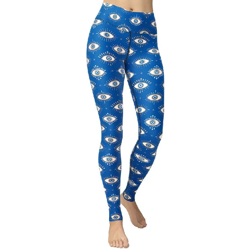Savings Galore Evil Eye Pattern Yoga Leggings