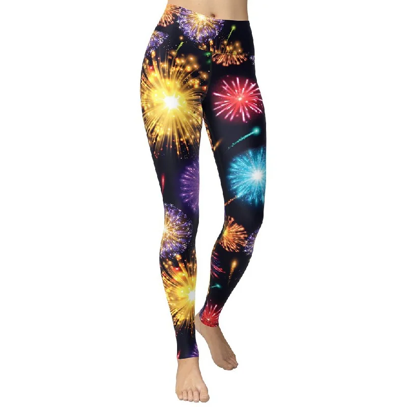 Extra Savings Fireworks Yoga Leggings