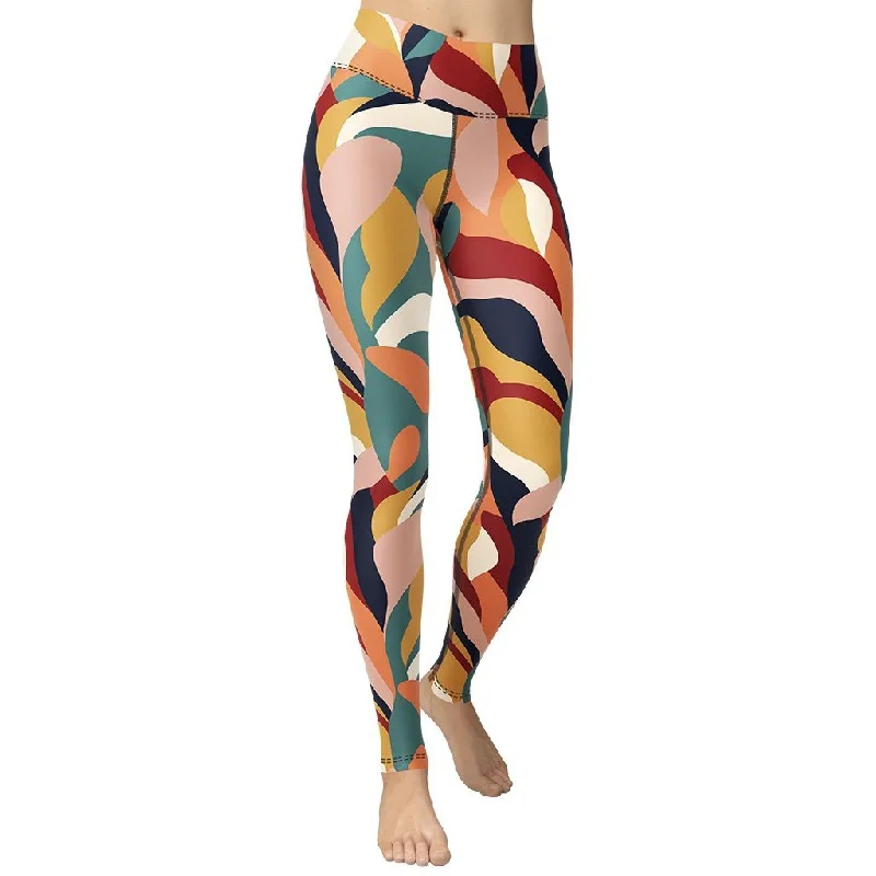 Weekend Bargains to Savor Floral Abstract Yoga Leggings