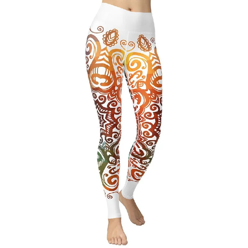 Super Savings Floral Ornament Yoga Leggings