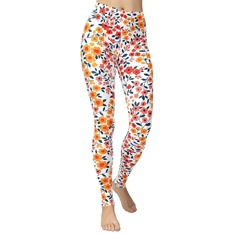 Quick Deals Floral Warmth Yoga Leggings