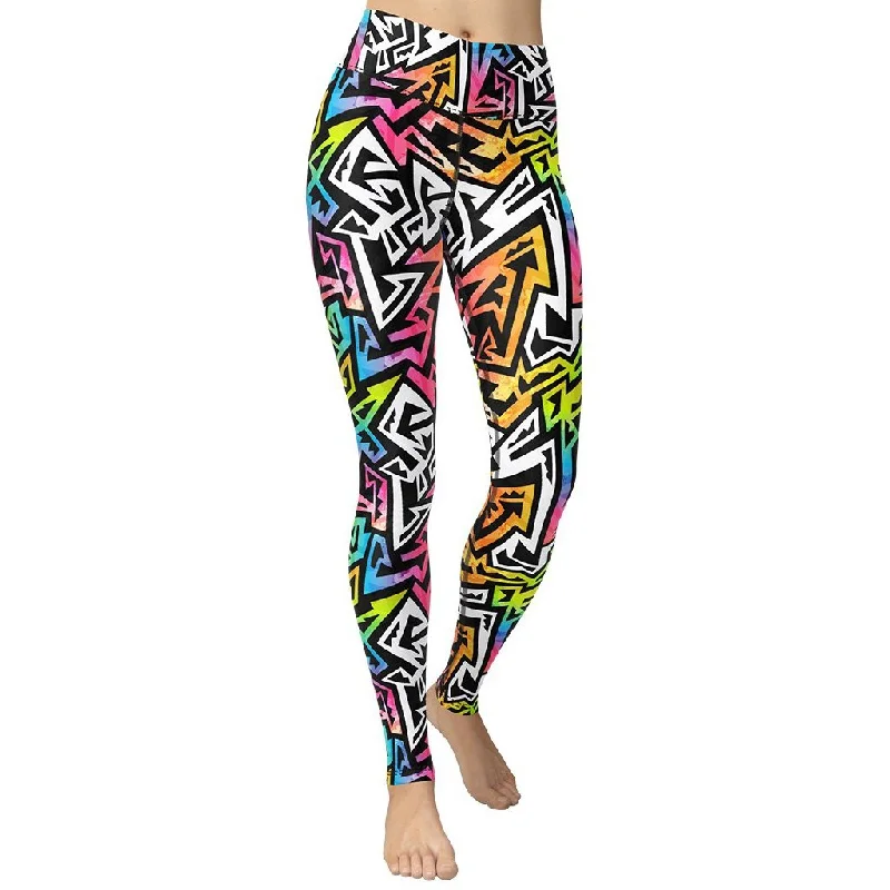 Weekend Offers That Shine Funky Geometric Yoga Leggings