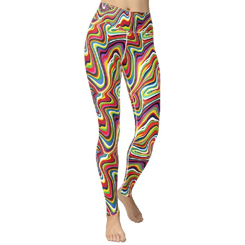 Deep Savings Funky Psychedelic Yoga Leggings