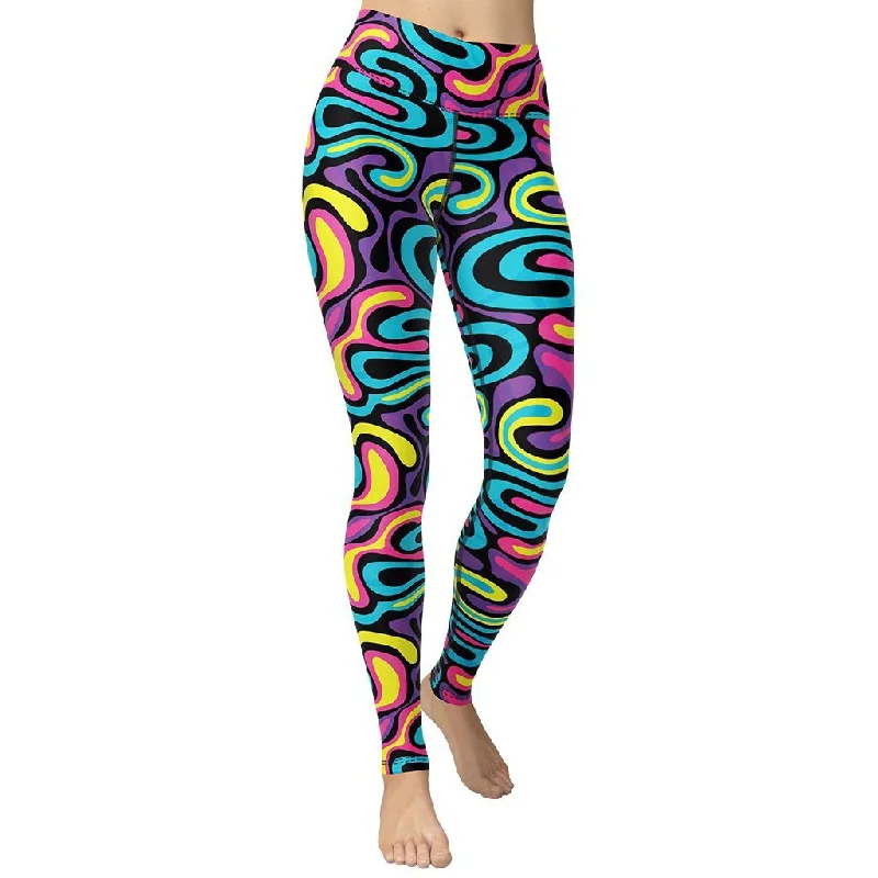 Weekend Deals That Spark Funky Retro Print Yoga Leggings