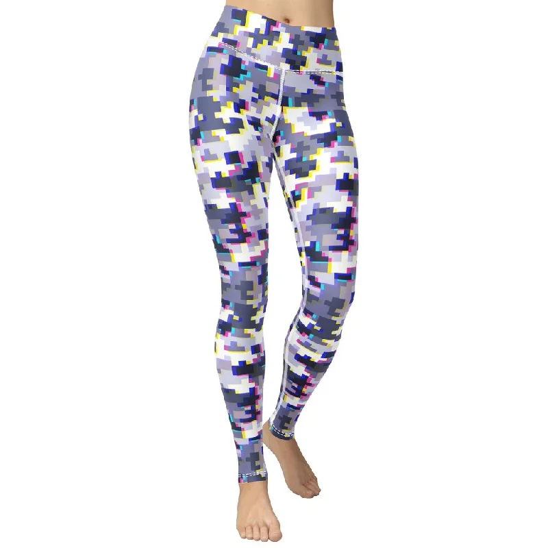 Weekend Offers That Please Glitchy Camo Yoga Leggings
