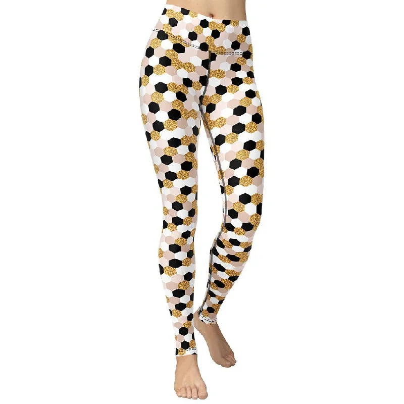 Weekend Specials to Cherish Glittery Print Yoga Leggings