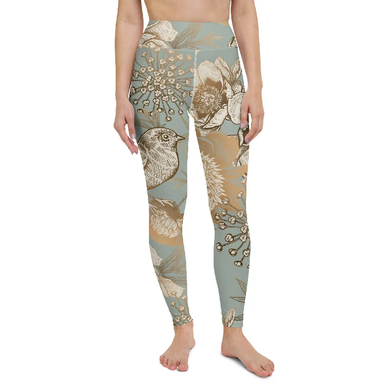 Early Bird Golden Garden Yoga Leggings