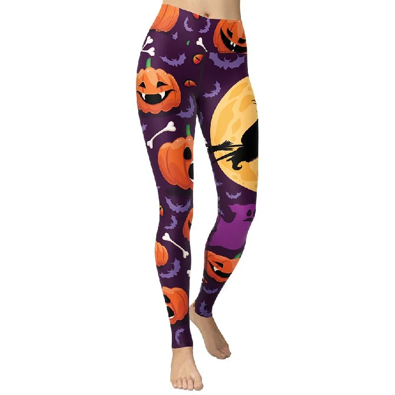 Today's Deal Halloween Witch Yoga Leggings