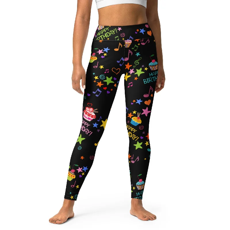 Weekend Price Cuts Galore Happy Birthday Yoga Leggings