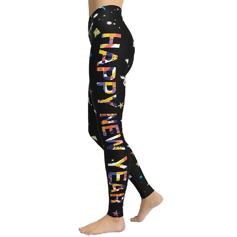 Final Clearance Happy New Year Yoga Leggings