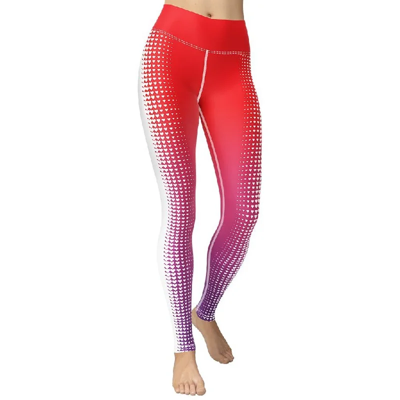 Best Seller Hearts Optical Illusion Yoga Leggings