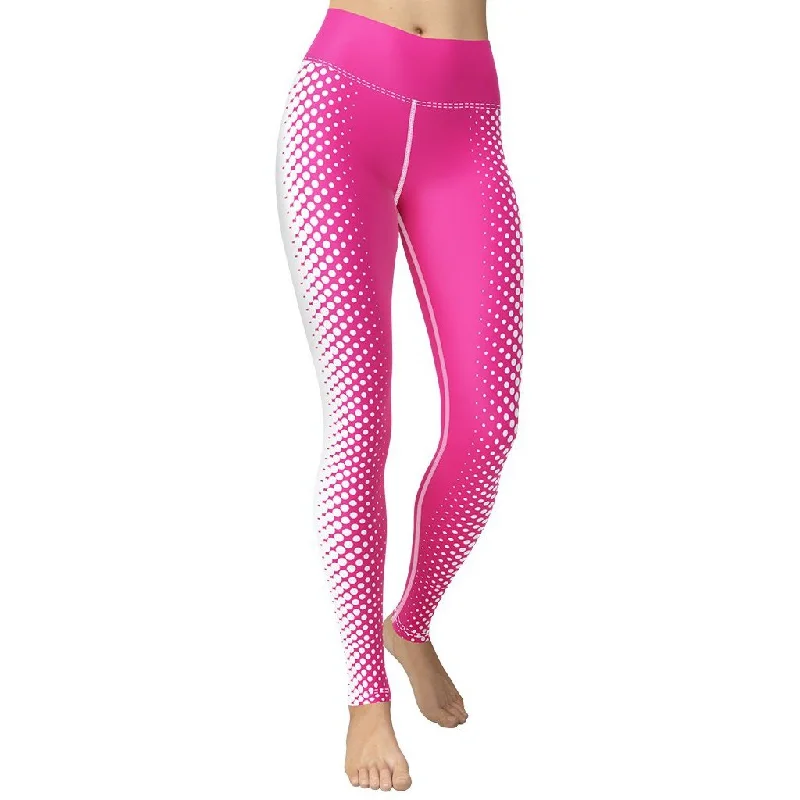 Weekend Savings Bonanza Hot Pink Optical Illusion Yoga Slimming Leggings