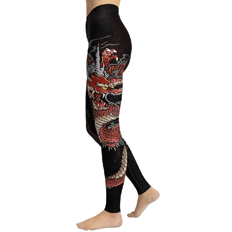 Weekend Offers That Shine Japanese Dragon Yoga Leggings