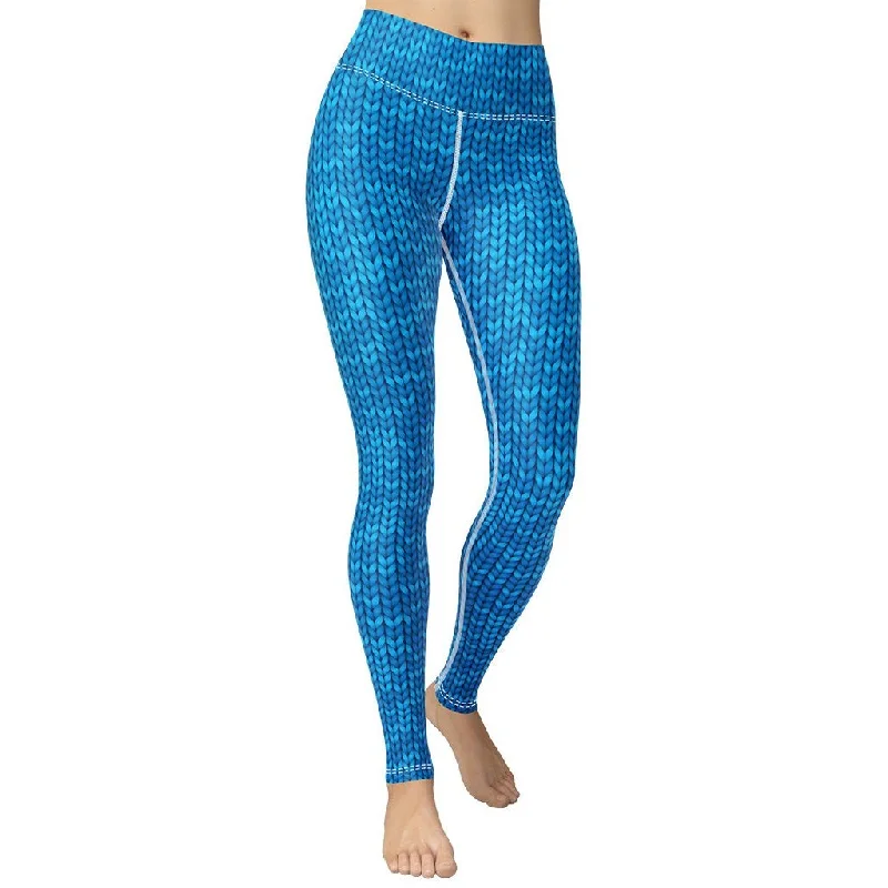 Stock Up Knitted Print Pattern Yoga Leggings