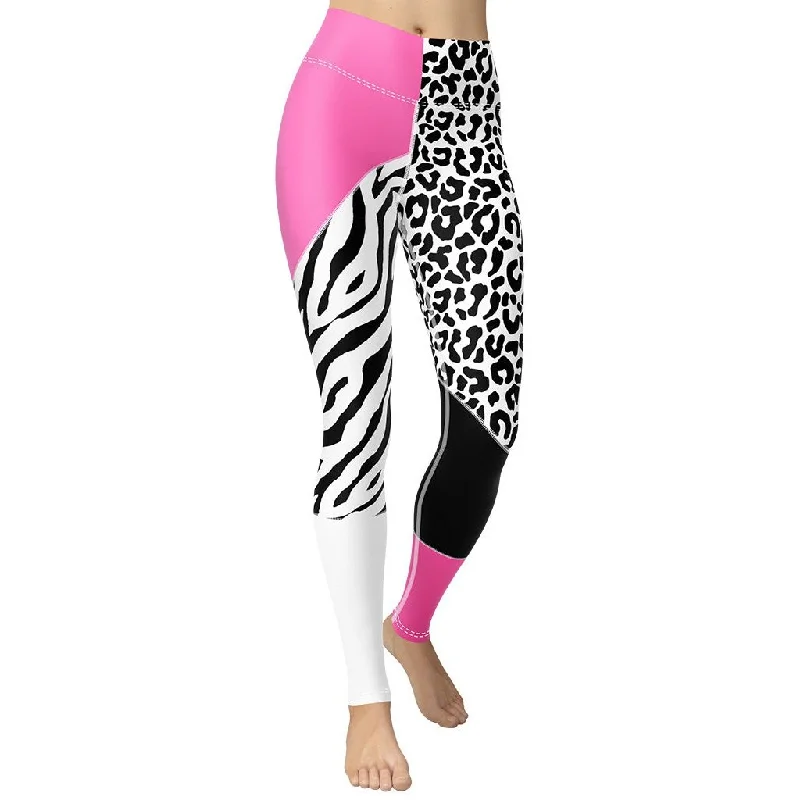 Price Slash Leopard Color Block Yoga Leggings