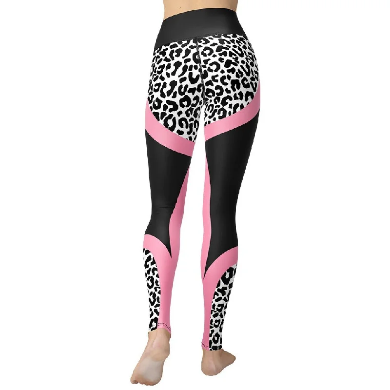 Pay Less Leopard Geometric Yoga Leggings