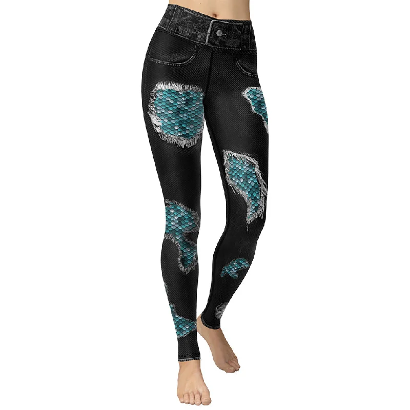 Special Buy Mermaid Scales Yoga Leggings