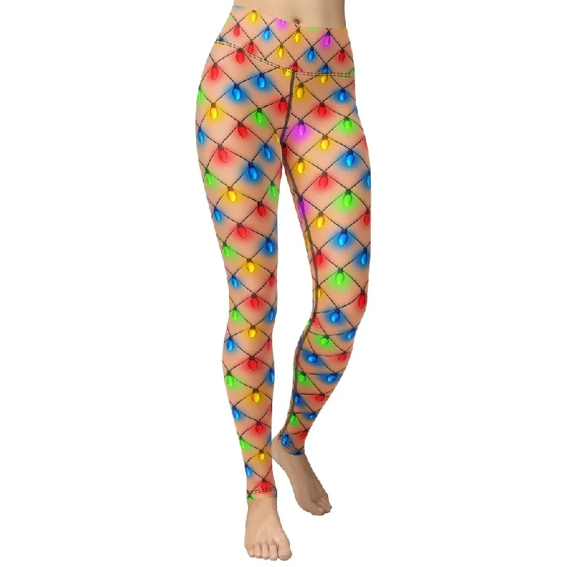 Weekend Savings Spectacular Naughty Christmas Lights Yoga Leggings