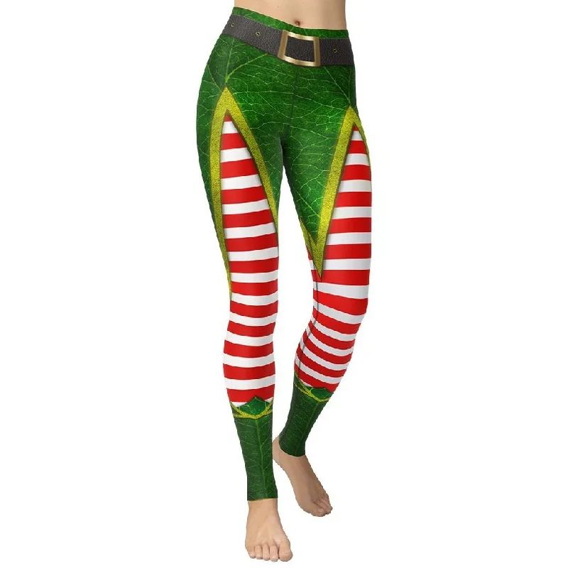 Massive Savings Christmas Elf Yoga Leggings