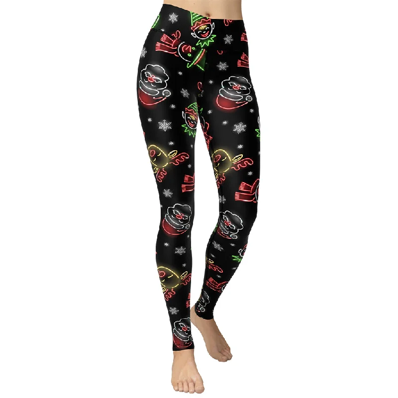 Weekend Savings Bonanza Neon Christmas Yoga Leggings