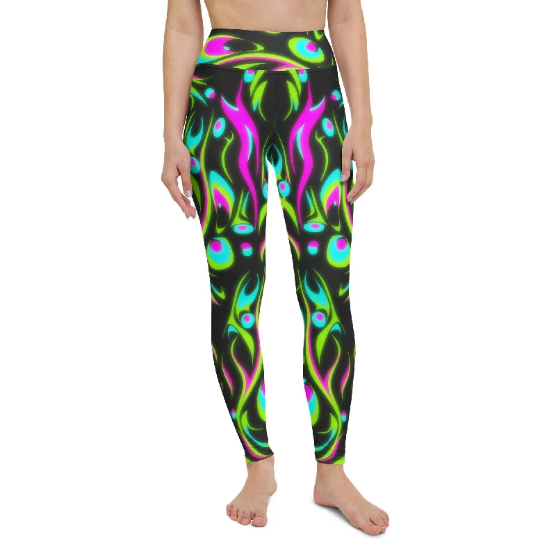 Crazy Savings Neon Frenzy Yoga Leggings