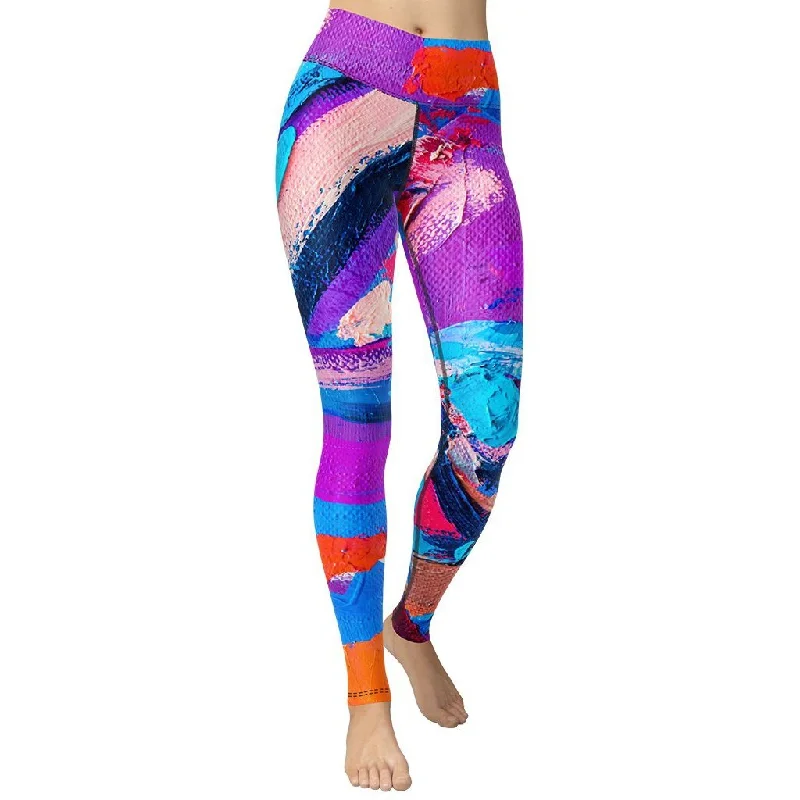 Weekend Discounts to Enjoy Oil Painting Canvas Yoga Leggings