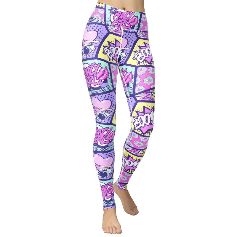 Weekend Specials to Enjoy Pastel Comic Book Yoga Leggings
