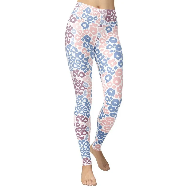 Weekend Discounts to Grab Pastel Leopard Print Yoga Leggings