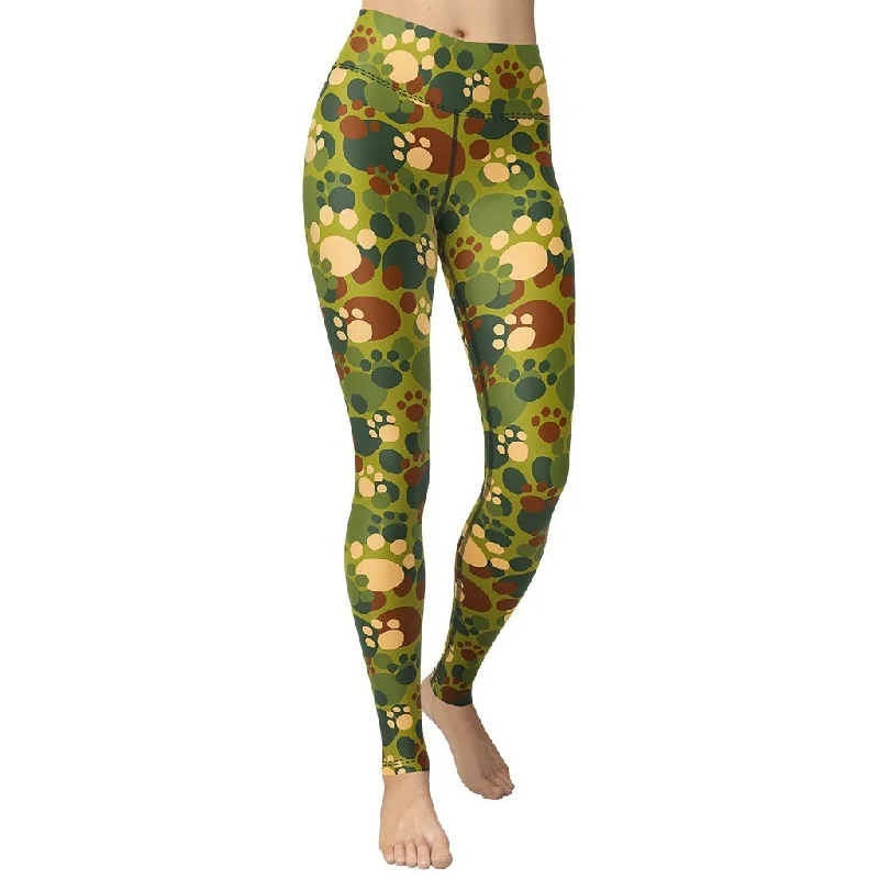 Weekend Deals That Sparkle Paw Camo Yoga Leggings