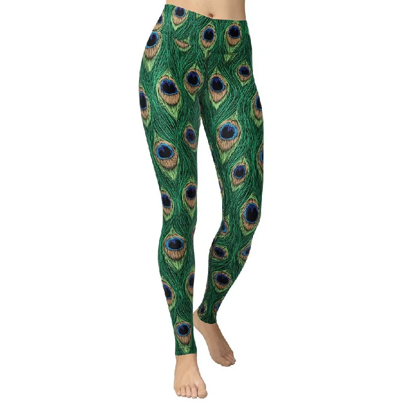 The Best Deal Peacock Print Yoga Leggings