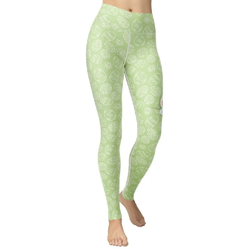 Weekend Specials to Enjoy Peeking Easter Bunny Yoga Leggings