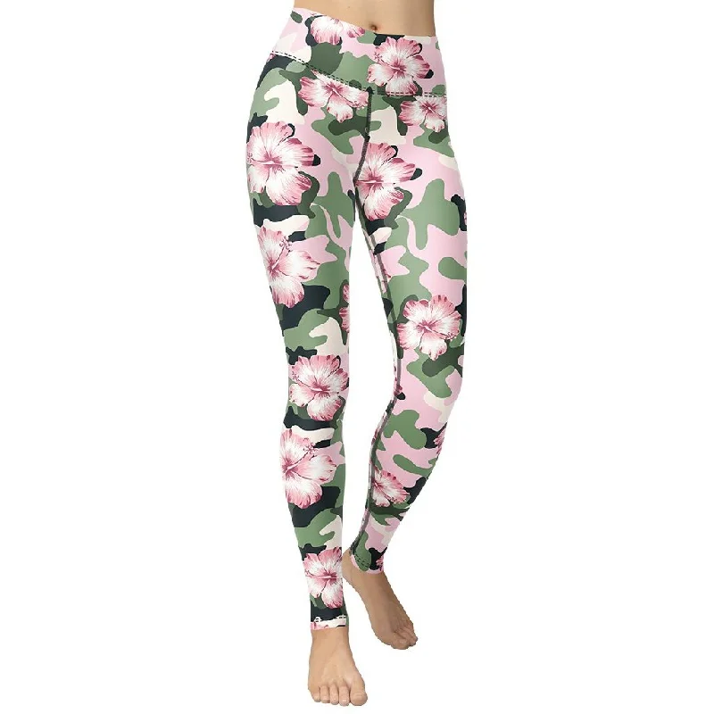 Weekend Specials to Snag Pink Flower Camo Yoga Leggings