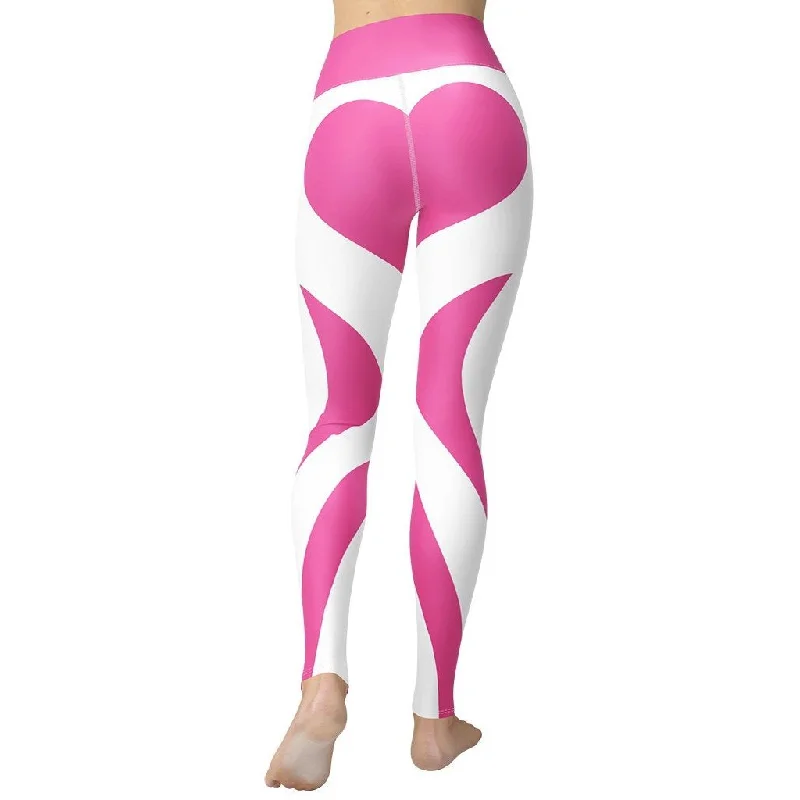 Top Pick Pink Heart Shaped Yoga Leggings