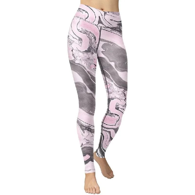 Weekend Discounts to Enjoy Pink Marble Yoga Leggings