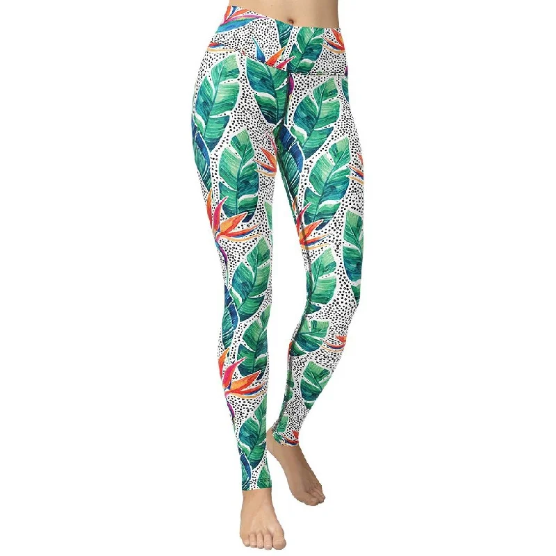 Savings Soar This Weekend Polka Dot Floral Yoga Leggings