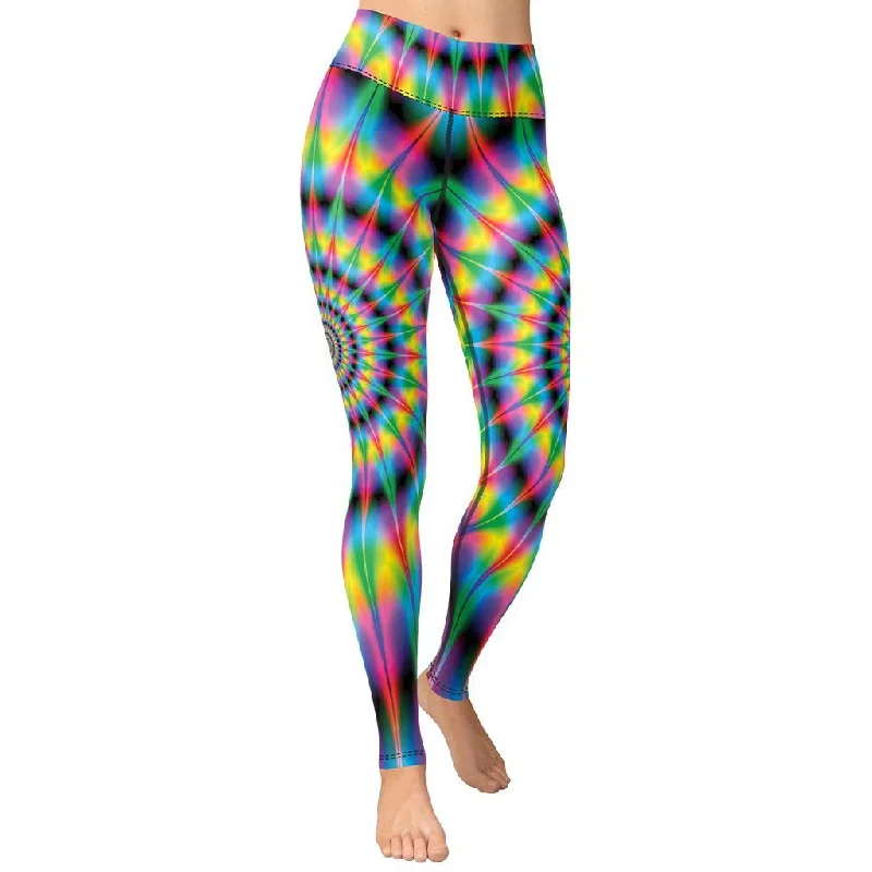Weekend Discounts to Relish Psychedelic Ring Yoga Leggings