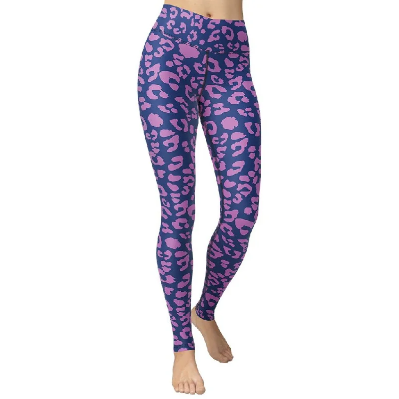 Weekend Deals That Please Purple Leopard Print Yoga Leggings
