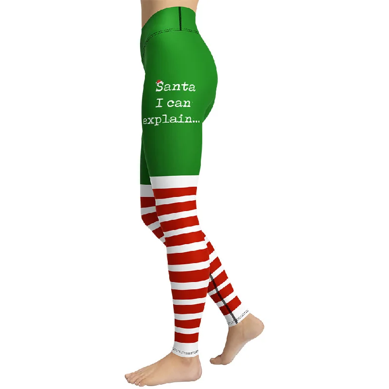 Lowest Price Santa I Can Explain Yoga Leggings