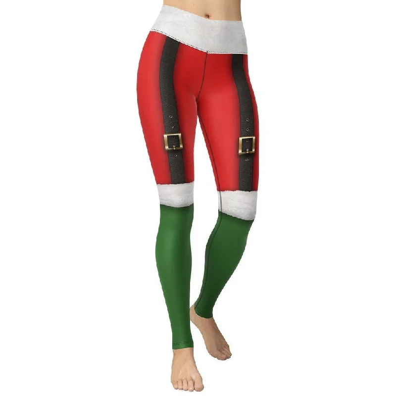 New Arrival Santa Suspenders Yoga Leggings