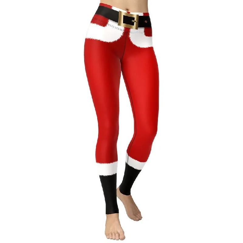 Limited Supply Santa's Simple Outfit Red Yoga Leggings