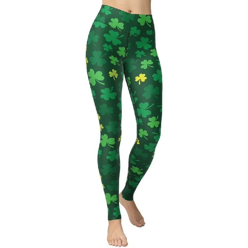 Act Now Shamrock Pattern Yoga Leggings
