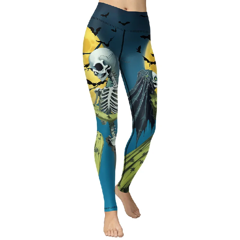 Time-Limited Offer Skeleton and Zombie Yoga Leggings