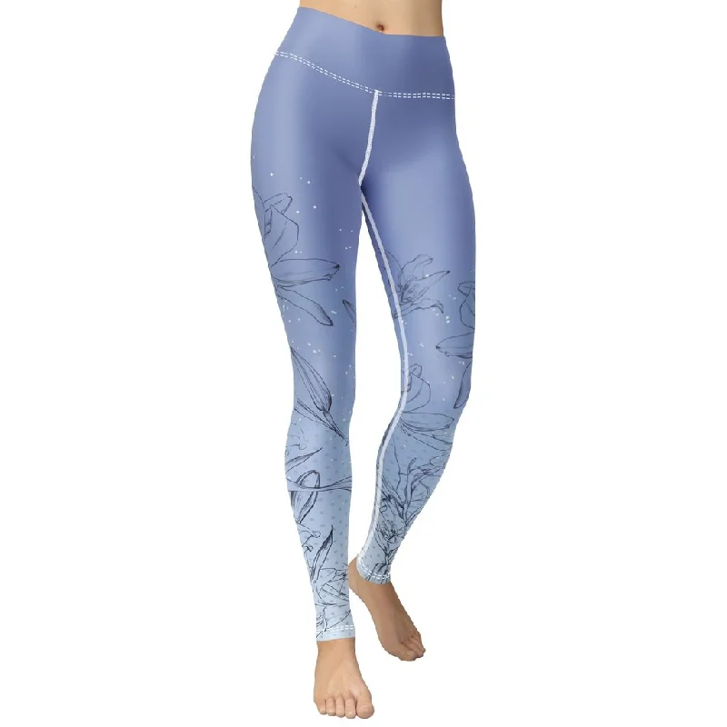 Major Deal Soft Lilies Yoga Leggings